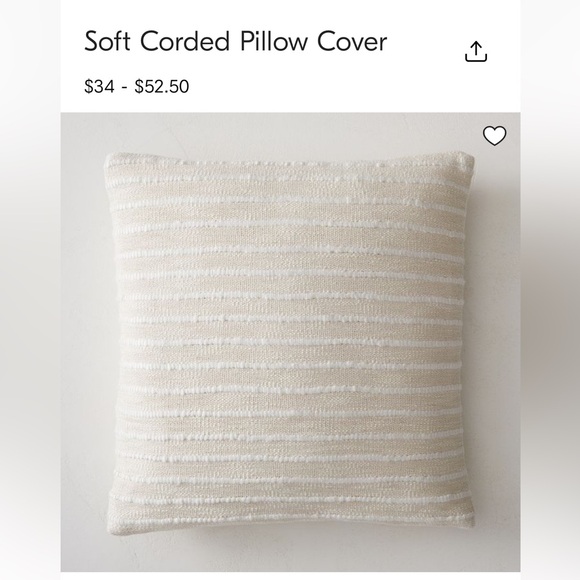 West Elm Soft Corded Pillow Covers (set of 2) 24x24 - Picture 1 of 13